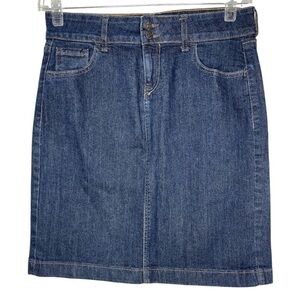 Old Navy Blue Denim Pencil Skirt Pockets Casual Size 6